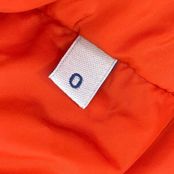 Moncler Brown Velvet Parka With Fur Trim & Orange Lining - Picture 7 of 8